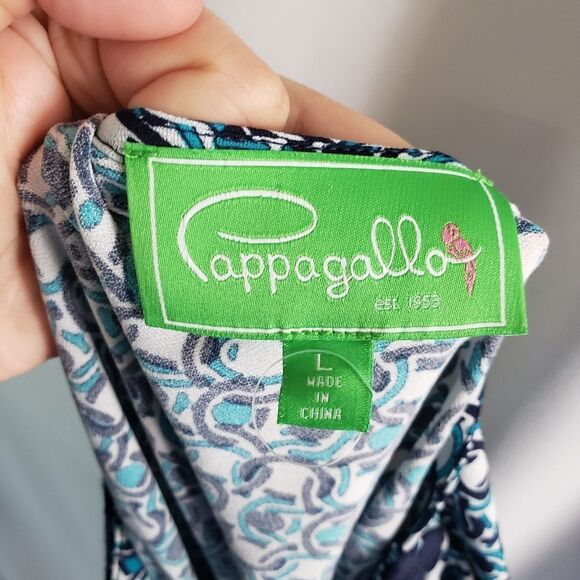 Pappagallo Blue Pattern Embroidered Tunic - Picture 5 of 5